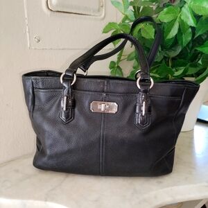 Coach Chelsea Leather Tote Bag Black 18956